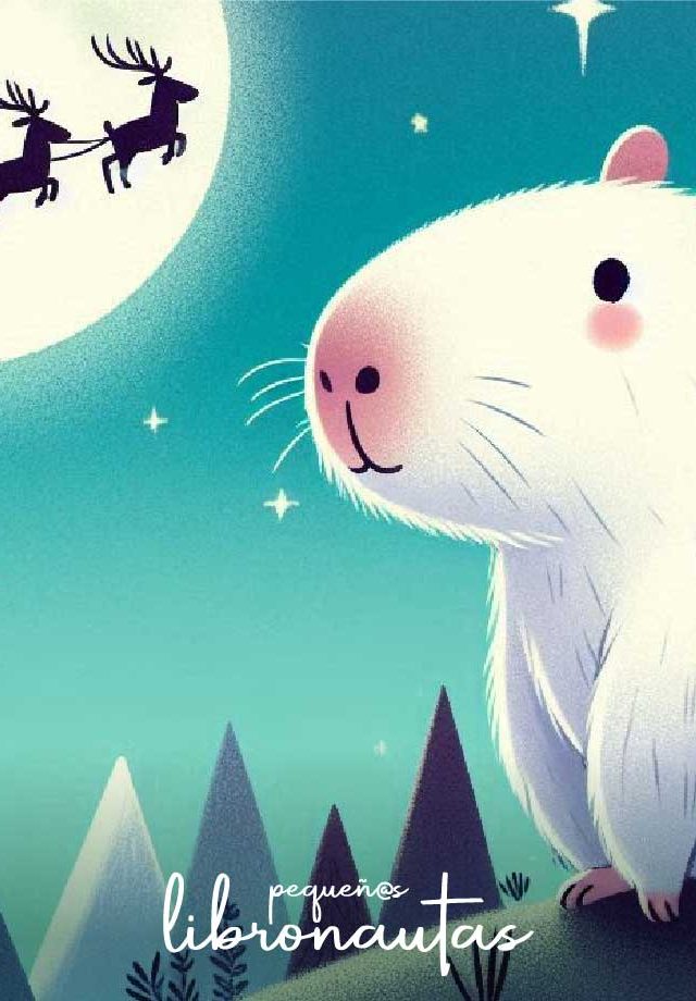 Nieve, una capibara que querií ser reno de Mamá y Papá Noel