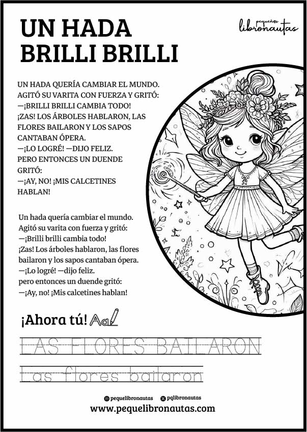 Cuento para imprimir: un hada brilli brilli